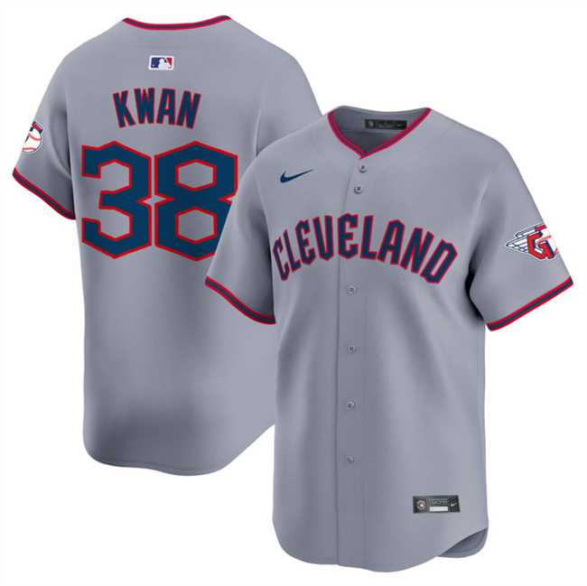 Men%27s Cleveland Guardians #38 Steven Kwan Gray 2025 Alternate Limited Stitched Jersey Dzhi